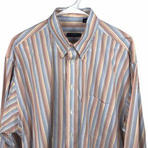 Burberry London Size Large Button-Down Stripe Long Sleeve Shirt